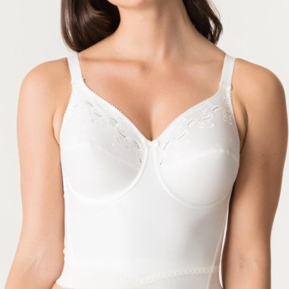 Prima Donna Sambal Longline Soft Cup no wire Bra in White - Picture 3 of 6